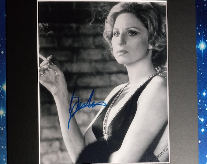Barbra Streisand Authentic Signed 8x10 Photo In A Frame Ready 11x14 Matting Display W/ 3rd Party COA Authentication