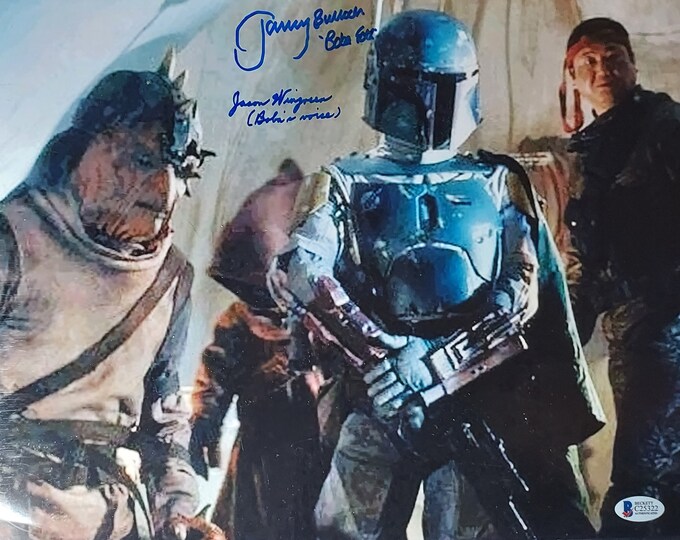 Jeremy Bulloch & Jason Wingreen 11x14 Authentic Dual Signed Photo W/ Beckett COA - Star Wars - Boba Fett - RARE!