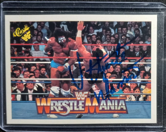 The Ultimate Warrior Authentic Signed Classic WWF Trading Card - Vintage
