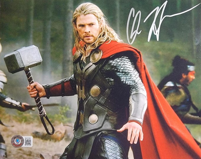 Chris Hemsworth Authentic Signed 8x10 Photo W/ Beckett BAS COA Thor