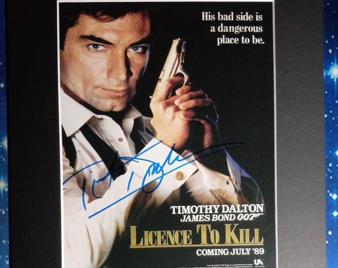 Timothy Dalton Signed 8x10 Photo With An 11x14 Frame Ready Matte + 3rd Party COA James Bond 007 License To Kill
