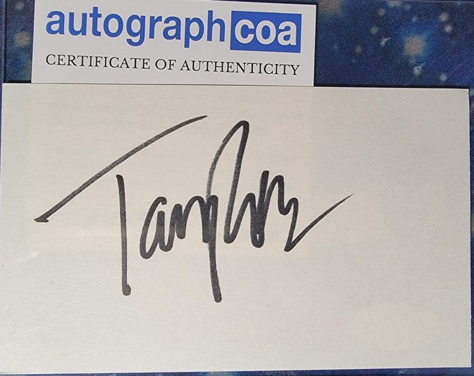 Tanya Roberts Authentic Signed Index Card W/ ACOA Sheena Beastmaster