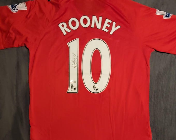 Wayne Rooney Signed Nike Jersey W/ Beckett BAS COA #10 Manchester United 2007-09
