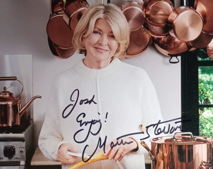 Old Captain's "To Josh" Personalized Authentic Signed 8x10 Photo W/ Lighthouse COA - Martha Stewart