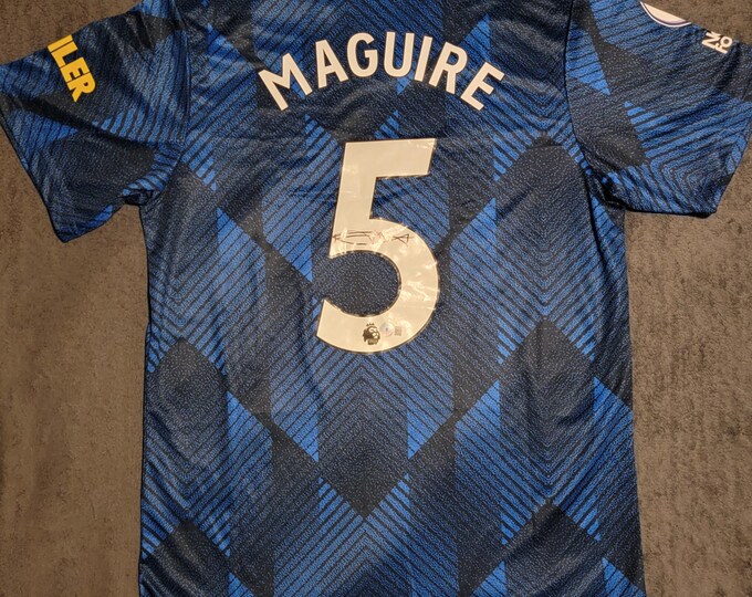 Harry Maguire Authentic Signed Adidas Jersey W/ Beckett BAS COA #5 2021-22