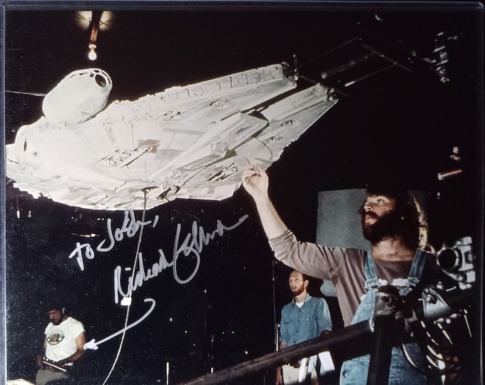 Old Captain's "To Josh" Personalized Authentic Signed 8x10 Photo W/ Lighthouse COA - Richard Edlund - Star Wars Visual Effects