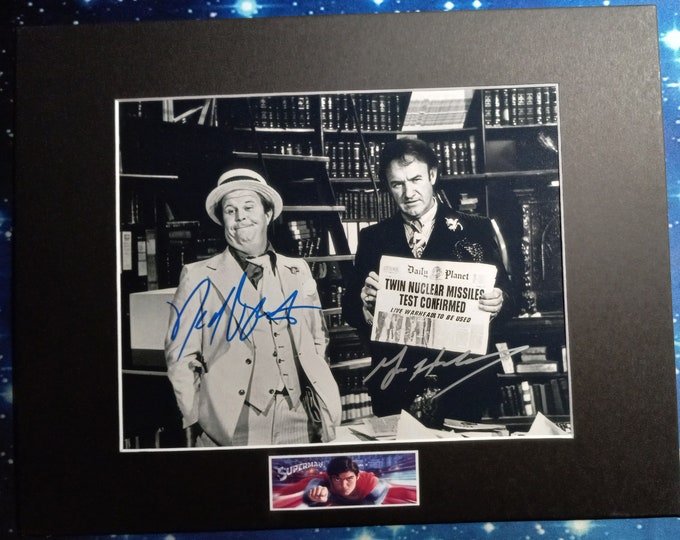 Gene Hackman + Ned Beatty Authentic RARE DUAL Signed 8x10 Photo W/Custom 11x14 Matting & 3rd Party Authentication - Superman Lex Luther Otis