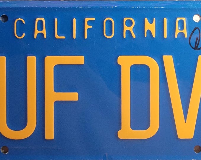 Cheech & Chong Dual Signed Metal License Plate W/ Beckett BAS COA