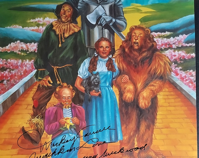 11x14 Wizard Of Oz Cast (X3) Authentic Signed Photo W/ JSA COA