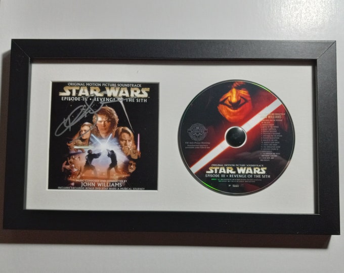 Hayden Christensen Authentic Custom Framed & Signed CD Display With 3rd Party Authentication - Star Wars Episode III - Revenge Of the Sith