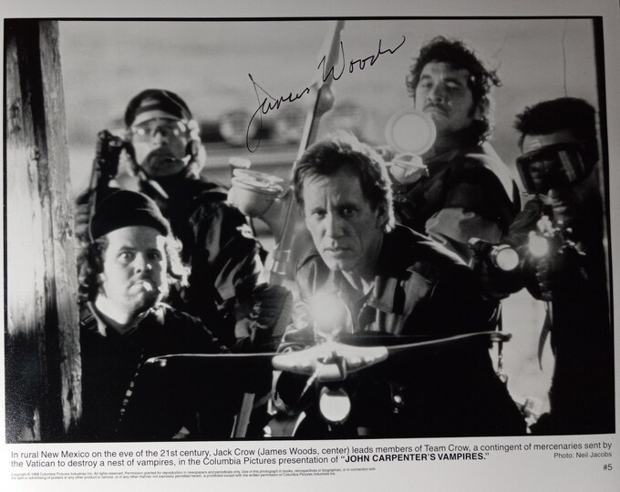 James Woods Authentic Vintage Signed 8x10 Photo W/ 3rd party Authentication - John Carpenter's Vampires