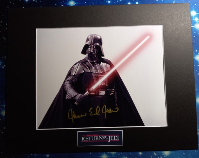 James Earl Jones Authentic Signed 8"x10" Photo With A Custom 11"x14" Frame Ready Matte + 3rd Party COA Authentication - Star Wars - Vader