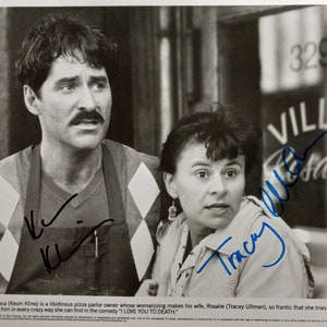 Kevin Kline & Tracey Ullman Authentic Signed 8x10 Photo W/ 3rd Party - I Love You To Death