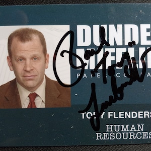 Paul Lieberstein Authentic Signed 2.5&quot;x3.5&quot; Plastic Work Badge - The Office