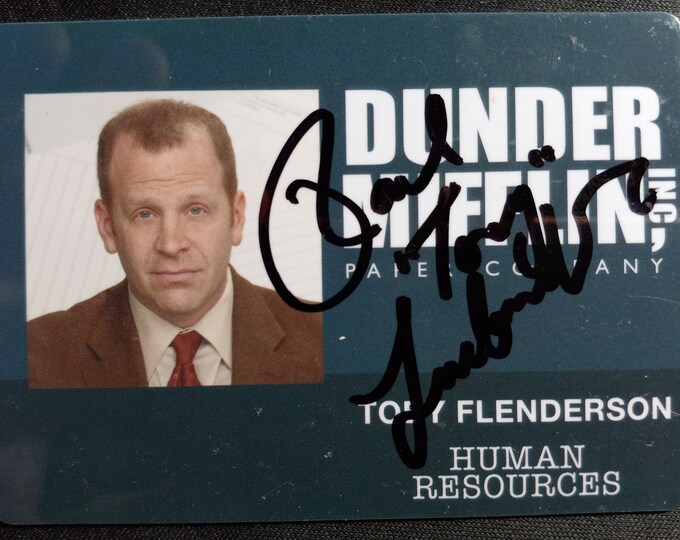 Paul Lieberstein Authentic Signed 2.5"x3.5" Plastic Work Badge - The Office