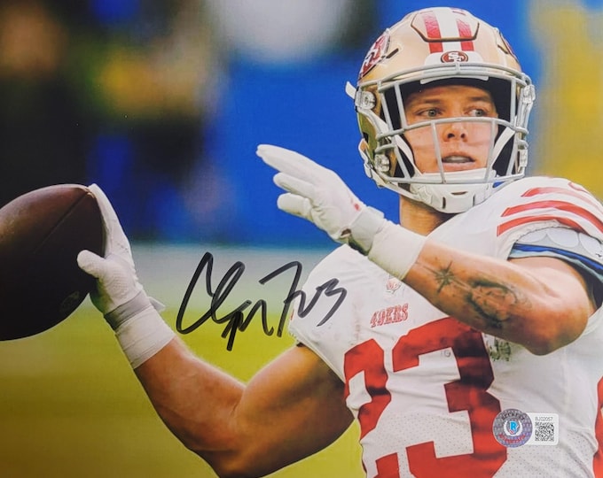 Christian McCaffery Signed 8x10 Photo W/ Beckett BAS COA San Francisco 49ers