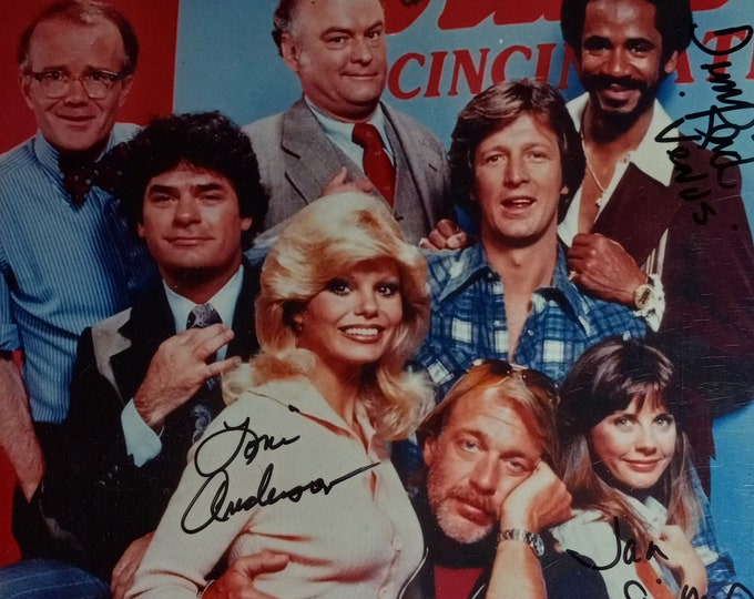 WKRP Cast X3 8x10 Authentic Signed Photo W/ Lighthouse COA - Loni Anderson, Jan Smithers, Tim Reid