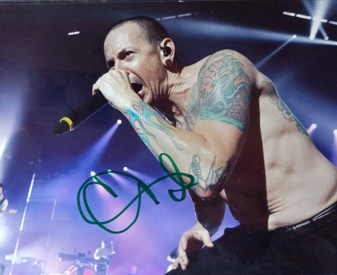 Chester Bennington Authentic Signed 8.5x11 Photo W/ UALTD COA Etsy