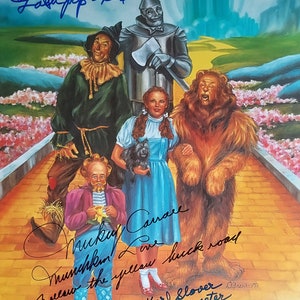 11x14 Wizard Of Oz Cast (X3) Authentic Signed Photo W/ JSA COA