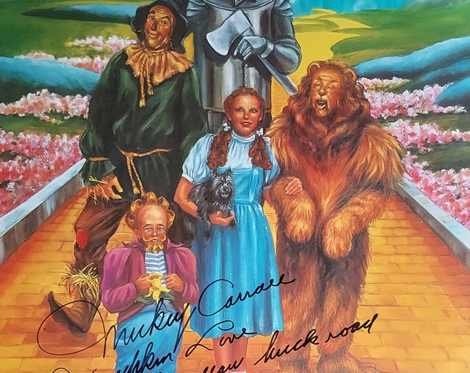 11x14 Wizard Of Oz Cast (X3) Authentic Signed Photo W/ JSA COA
