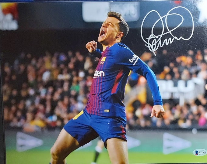Philippe Coutinho 11x14 Authentic Signed Photo W/ Beckett COA - Aston Villa
