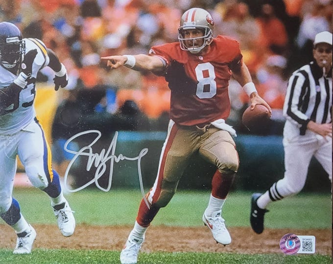 Steve Young Authentic Signed 8x10 Photo W/ Beckett BAS COA San Francisco 49ers
