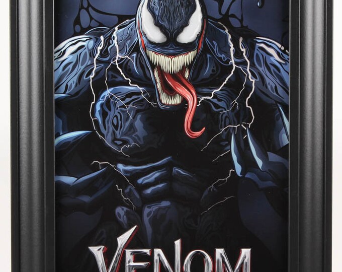Venom 14.5x20.5 Custom Framed Movie Poster Display - Unsigned