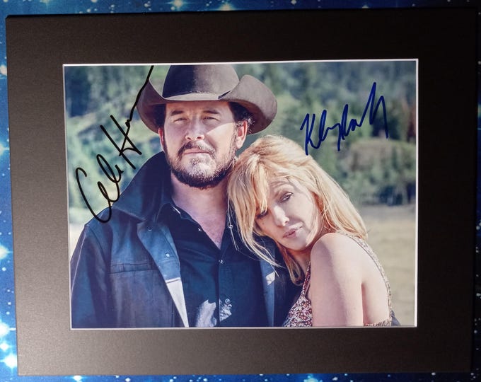 Colt Hauser & Kelly Reilly Authentic Signed 8x10 Photo With an 11x14 Frame Ready Matting + 3rd Party Authentication - Yellowstone