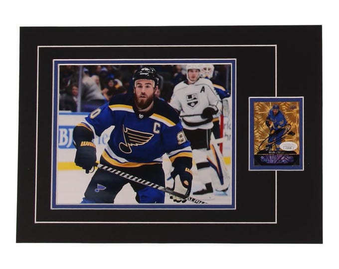 Ryan O'Reilly Signed 12x17 Custom Matted Sports Card Display W/ JSA COA St Louis Blues