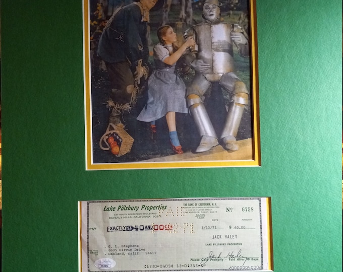 Jack Haley 16"x20" Authentic Signed Frame Ready Display W/ JSA COA - Tin Man - Wizard Of Oz