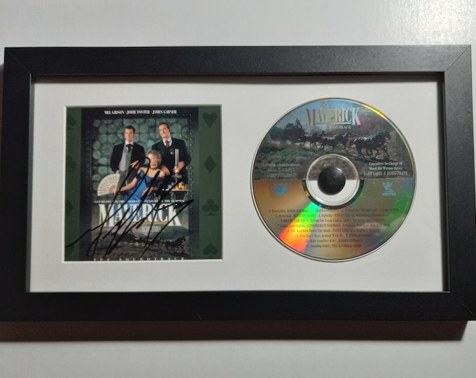 Mel Gibson Authentic Custom Framed & Signed CD Display With 3rd Party Authentication - Maverick