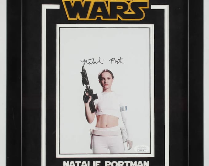 Natalie Portman 12.5x15.5 Custom Famed Display With Authentic Signed Photo - JSA COA - Padme Amidala - Star Wars (Very Rare Signer)