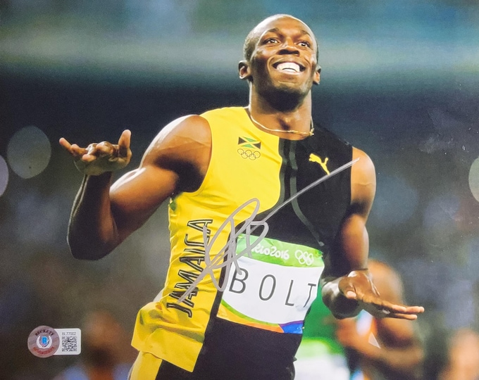 Usain Bolt Authentic Signed 8x10 Photo W/ Beckett BAS COA