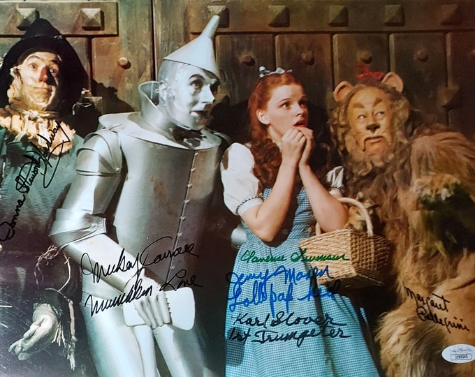 11x14 Wizard Of Oz Cast (X6) Authentic Signed Photo W/ JSA COA