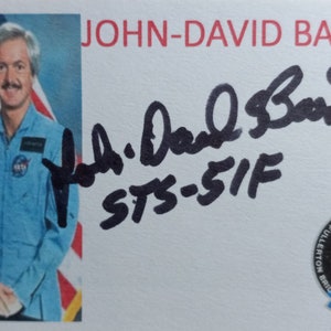 John-David Bartoe 3x5 Authentic Signed Index Card - NASA - Astronaut