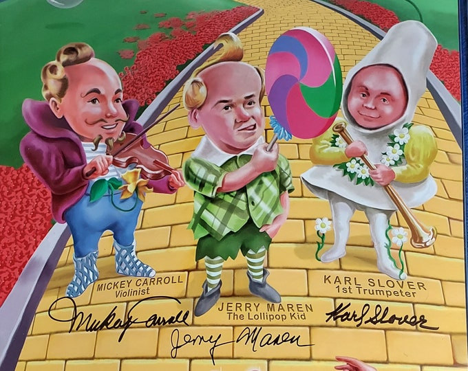11x14 Wizard Of Oz Cast (X3) Authentic Signed Photo W/ JSA COA