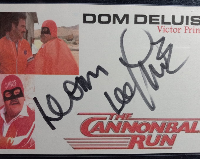 Dom Deluise Authentic Signed 3x5 Index Card - Cannonball Run