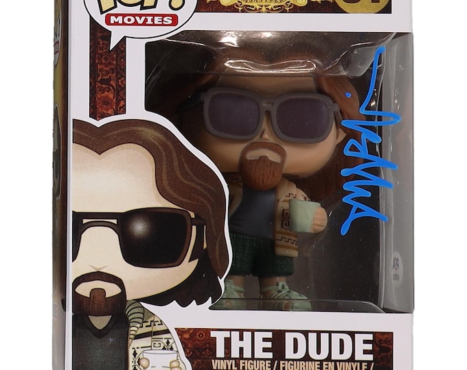 Jeff Bridges Authentic Signed The Big Lebowski #81 The Dude Funko Pop! Vinyl Figure W/ PSA COA