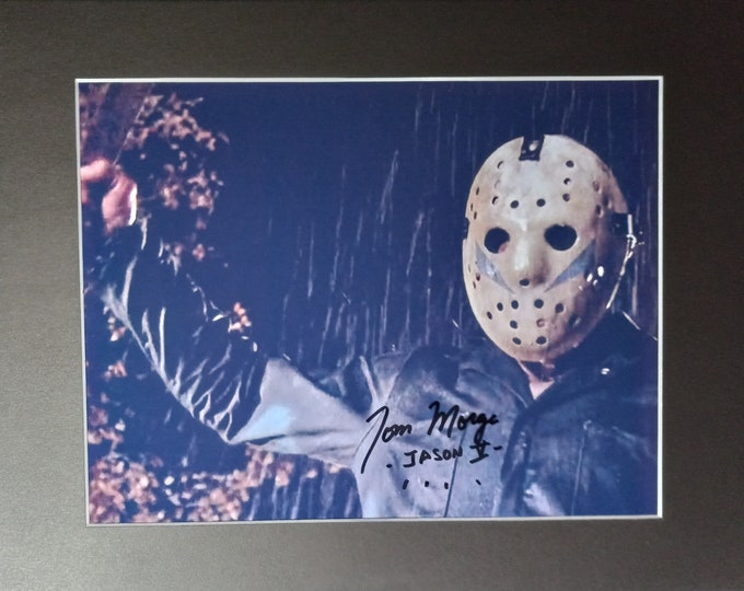 Tom Morga 8.5x11 Authentic Signed Photo With An 11x14 Frame Ready Matting + 3rd party Authentication - Friday The 13th - Jason