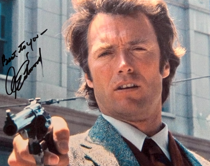Clint Eastwood 8.25x10 Authentic Signed Photo W/ 3rd Party Authentication - Dirty Harry