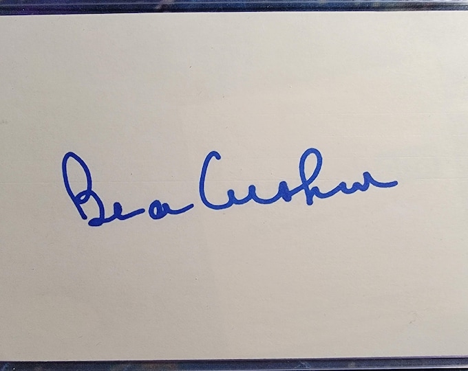 Bea Arthur Authentic Signed Index Card W/ ACOA The Golden Girls