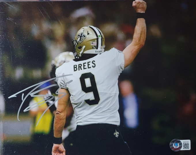Drew Brees Authentic Signed 8x10 Photo W/ Beckett BAS COA New Orleans Saints #9