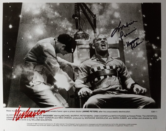 Wes Craven & Mitch Pileggi Authentic Signed 8x10 Vintage Photo W/ 3rd Party Authentication - Shocker
