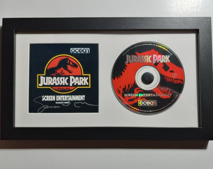 Sam Neill Authentic Custom Framed & Signed CD Display With 3rd Party Authentication - Jurassic Park - Alan Grant
