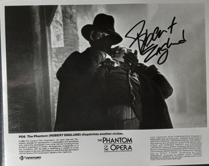 Robert Englund Authentic Signed 8x10 Vintage Photo W/ 3rd party Authentication - The Phantom Of The Opera