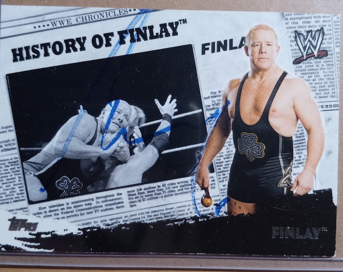 Fit Finlay Authentic Signed Card WWE 2010