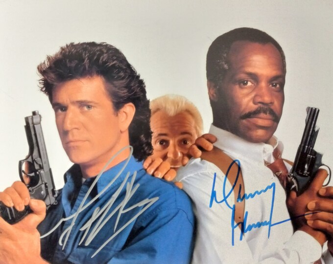 Mel Gibson & Danny Glover Authentic Dual Signed 8x10 Photo W/ 3rd Party Authentication - Lethal Weapon - RARE