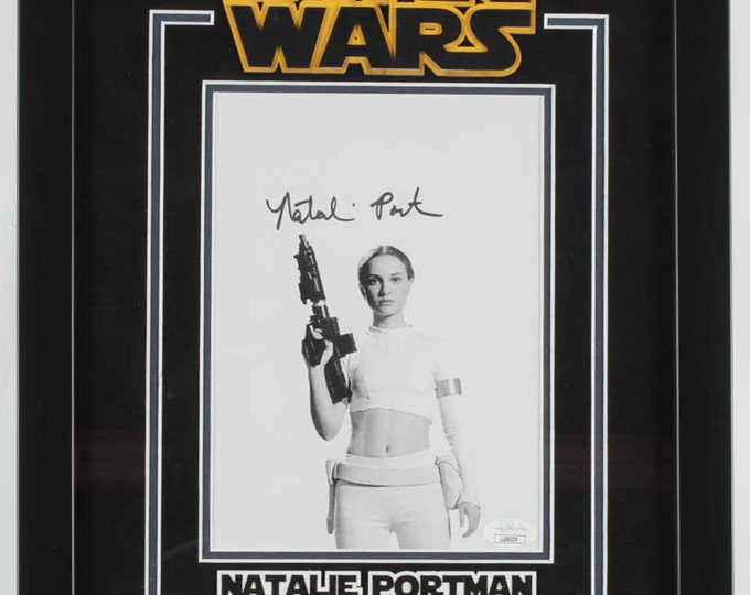 Natalie Portman 12.5x15.5 Custom Famed Display With Authentic Signed Photo - JSA COA - Padme Amidala - Star Wars (Very Rare Signer)
