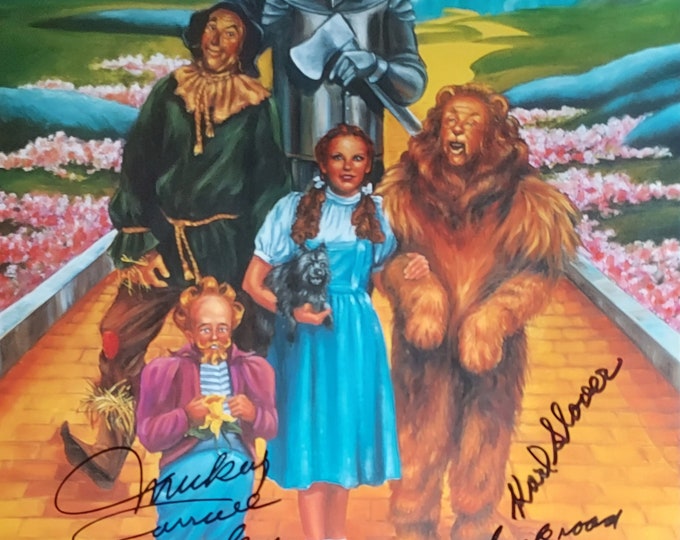 11x14 Wizard Of Oz Cast (X4) Authentic Signed Photo W/ JSA COA