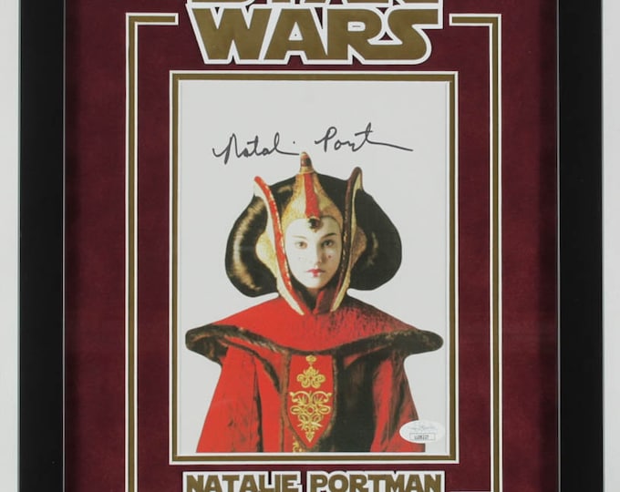 Natalie Portman 12.5x15.5 Custom Famed Display With Authentic Signed Photo - JSA COA - Padme Amidala - Star Wars (Very Rare Signer)